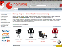 Tablet Screenshot of hairway-shop.de
